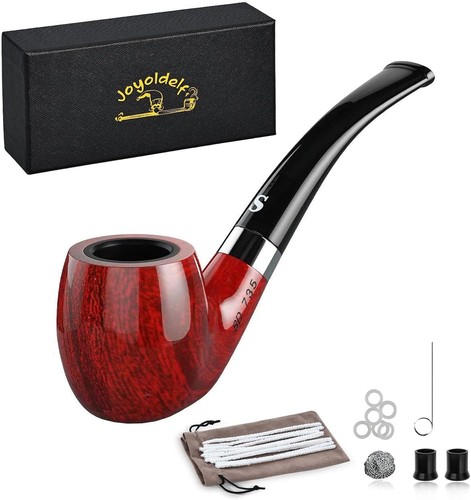 Tabakpfeife set gebogen mit - set,
