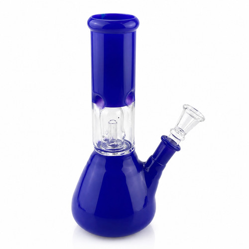 Glasbong blau mit perkolator - glasbong, |